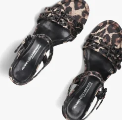 bruine kennel & schmenger sandalen met hak 76600