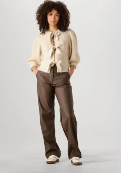 bruine knit-ted wijde broek naomi pant