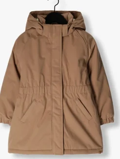 bruine lil' atelier parka's nmfgerda padded long jacket fo lil