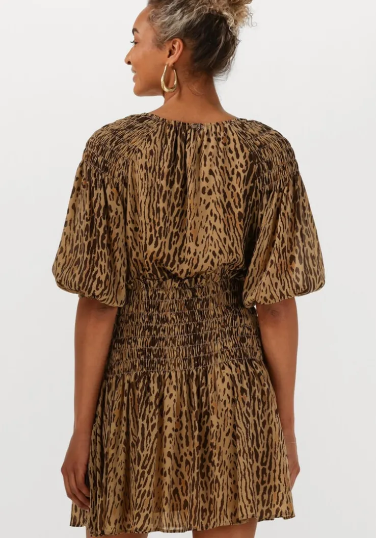 bruine liu jo mini jurk abito ts.nav leo