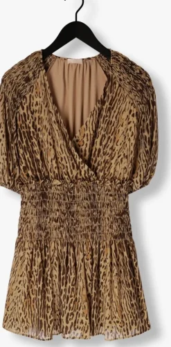 bruine liu jo mini jurk abito ts.nav leo