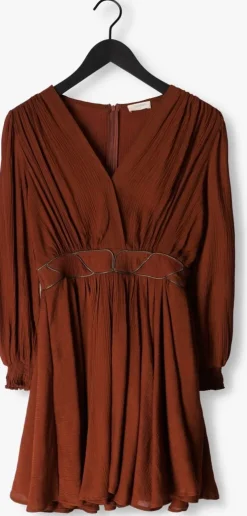 bruine louizon mini jurk amine robe