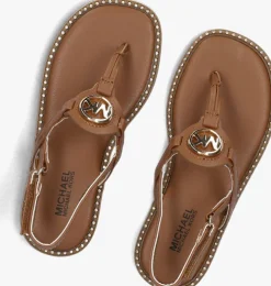 bruine michael kors kids platte sandalen jagger riley