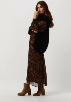 bruine minus midi jurk mia smock long dress 1