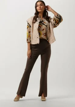 bruine modström pantalon tanny slit pants