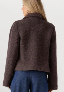 bruine modström teddy jas justymd short jacket