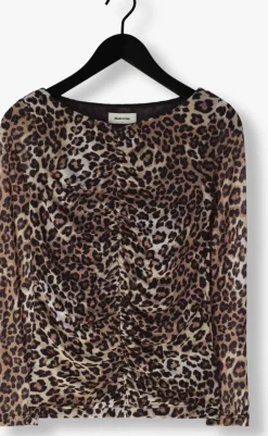 bruine modström top gwenmd print top