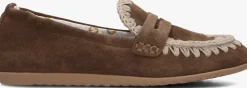 bruine mou loafers bellerina closed toe