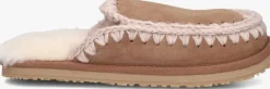 bruine mou pantoffels slipper full eskimo stitch