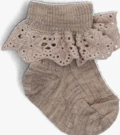 bruine mp denmark sokken lea socks with lace