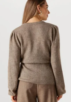 bruine msch copenhagen vest mschguste hope wrap cardigan