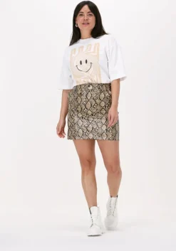 bruine na-kd minirok pu mini skirt