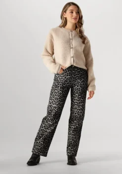 bruine neo noir lange broeken simona leopard pants