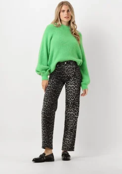 bruine neo noir lange broeken simona leopard pants