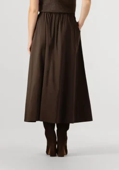 bruine neo noir maxirok yara long poplin skirt