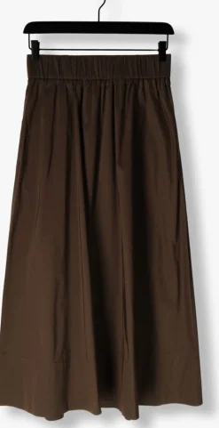 bruine neo noir maxirok yara long poplin skirt