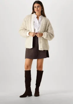 bruine neo noir minirok gisa knit skirt