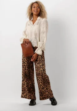 bruine neo noir wijde broek avie leo pants