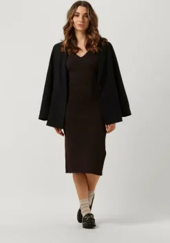 bruine notes du nord midi jurk fonda knitted dress