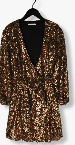 bruine notre-v mini jurk nv-clio dress