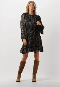 bruine notre-v mini jurk nv-elara