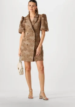 bruine notre-v mini jurk nv-fallon