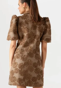 bruine notre-v mini jurk nv-fallon