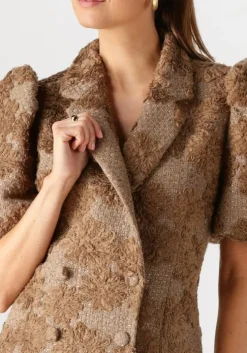 bruine notre-v mini jurk nv-fallon