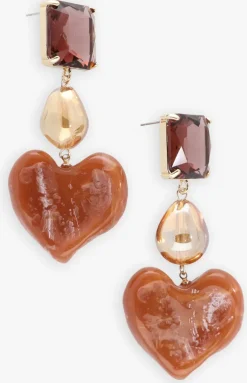 bruine notre-v oorbellen earring heart