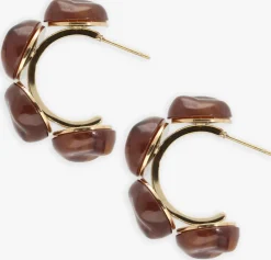 bruine notre-v oorbellen earring brown 1