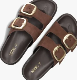 bruine notre-v slippers 227066