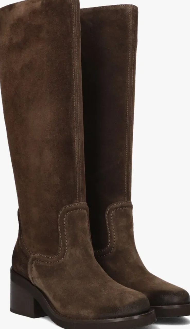 bruine nubikk hoge laarzen cassy boot