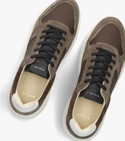 bruine nubikk lage sneakers roque road wave