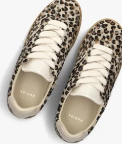 bruine nubikk lage sneakers ray owen studs