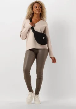 bruine object legging objbelle mw coated legging