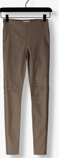 bruine object legging objbelle mw coated legging