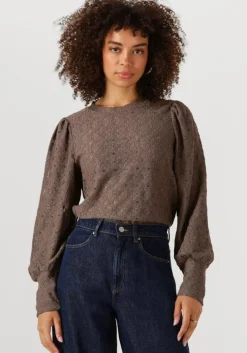 bruine object sweater objlaila l/s re top noos