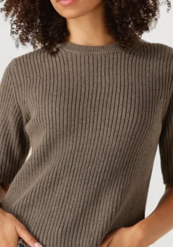 bruine object trui objelva 2/4 re o-neck knit