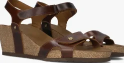 bruine panama jack sandalen julia