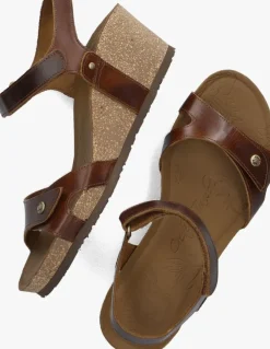 bruine panama jack sandalen julia