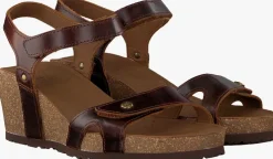 bruine panama jack sandalen julia