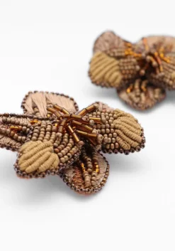 bruine paulie pocket oorbellen bo blossom earrings