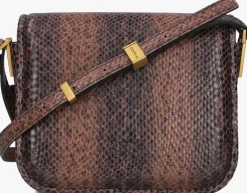 bruine pinko schoudertas love box bag fl mini pelle