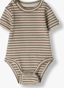 bruine play up rompers striped rib body