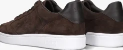 bruine polo ralph lauren lage sneakers polo court