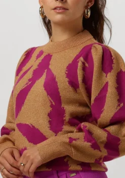 bruine pom amsterdam trui pullover - feathers sparkle