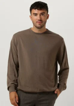 bruine profuomo trui pullover crew neck