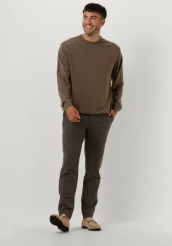 bruine profuomo trui pullover crew neck