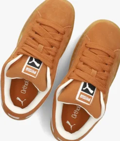 bruine puma lage sneakers suede xl jr