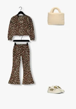 bruine raizzed flared broek tine